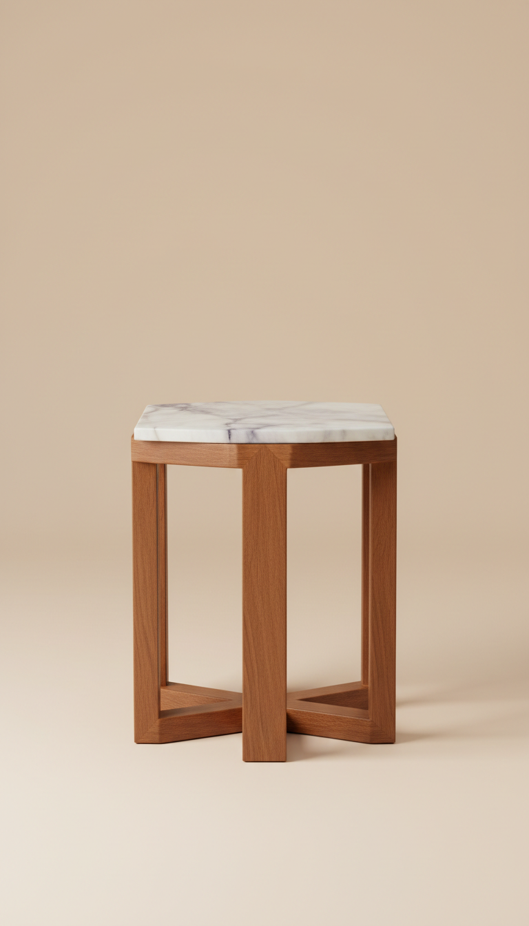 Glass Inlay Console Table